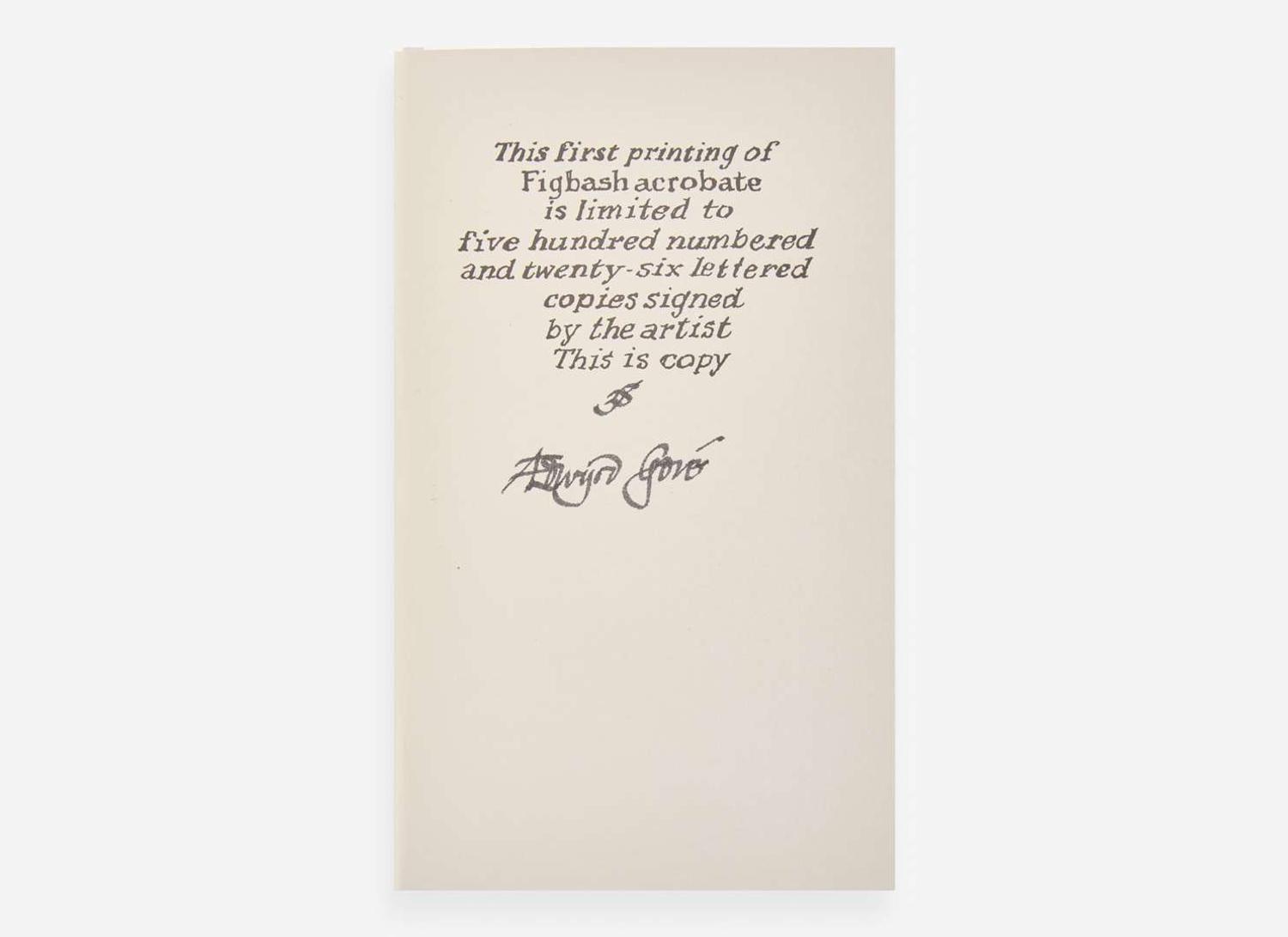 [Children's & Illustrated] Gorey, Edward: Group of 9 Signed Fantod Press Publications