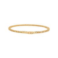 PAIR OF YELLOW GOLD AND DIAMOND LINE BRACELETS