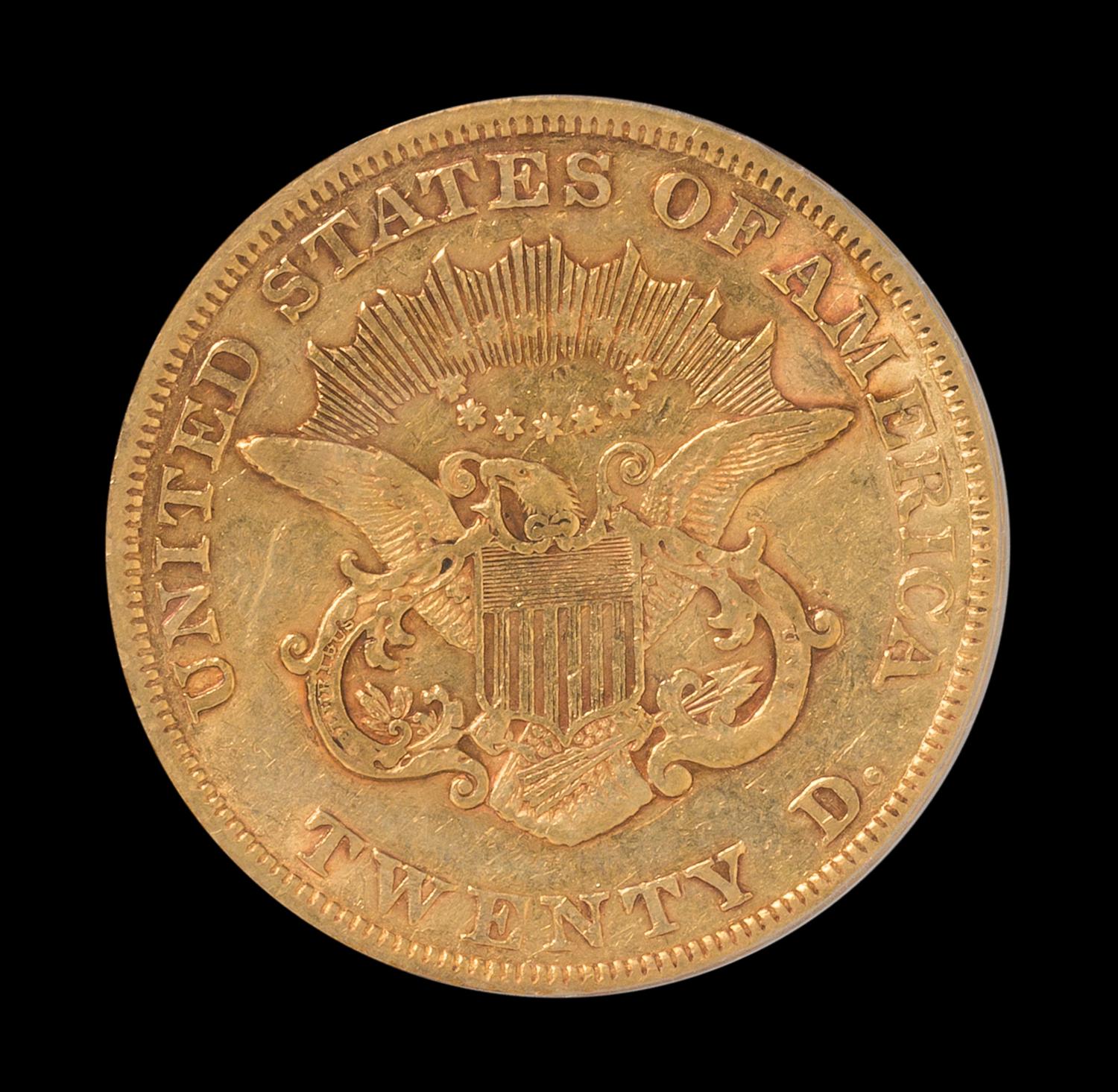 A United States 1858 Liberty Head $20 Gold Coin