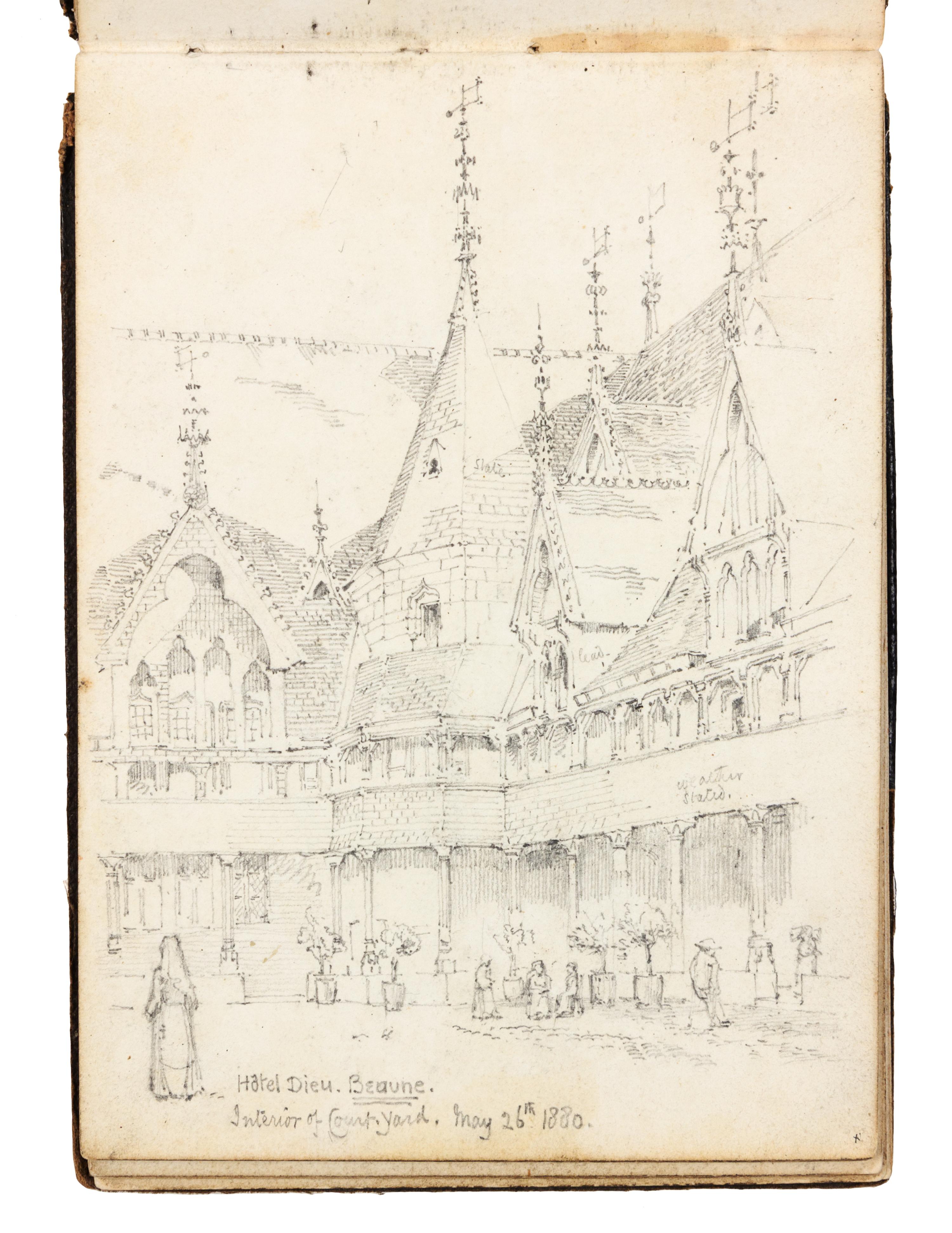 [ARCHITECTURE] -- SLATER, J. Atwood (fl 1883-1906). 2 sketchbooks, ca 1878-1880.