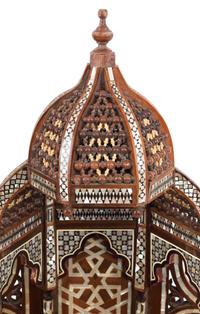 A Pair of Moorish Style Marquetry Wall Brackets