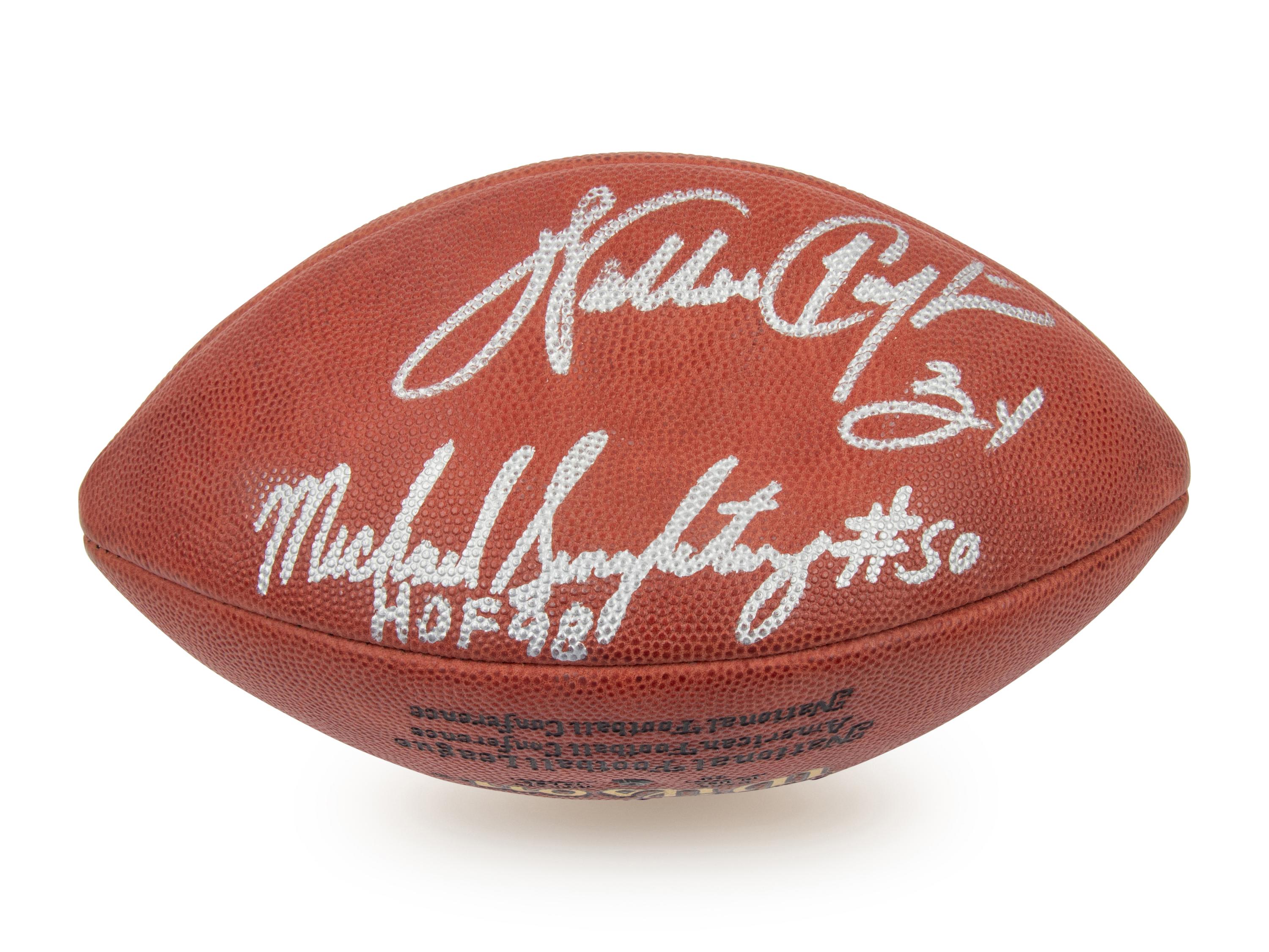 A Chicago Bears Hall of Fame Signed Autograph Football Including Walter Payton (Beckett Authentication Services Letter)
