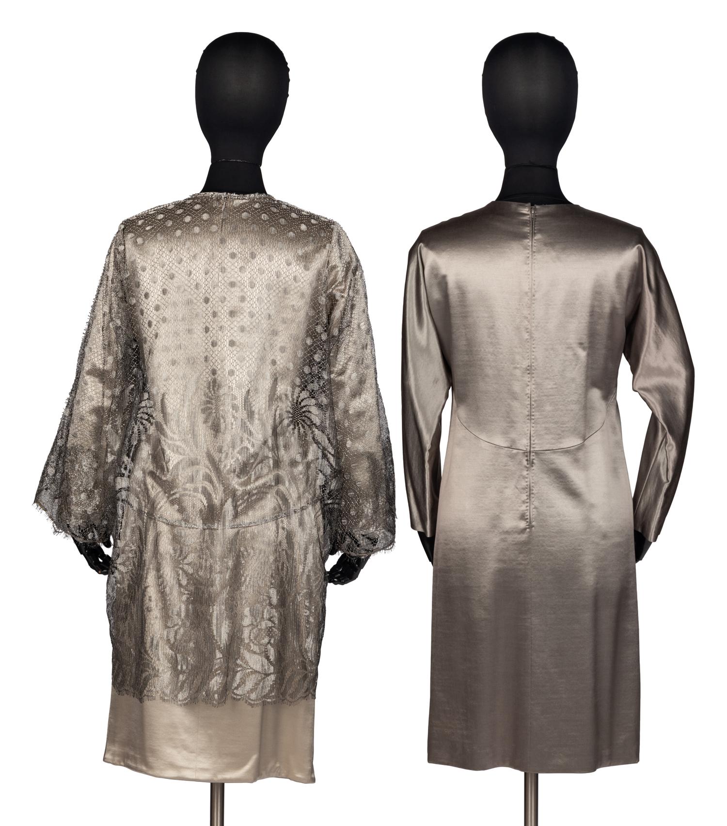 Dress, Three-Piece Ensemble, and Scarf by Geoffrey Beene