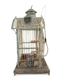 Four Architectural Bird Cages