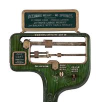 A 'Peerless' Cast Iron and Porcelain Penny Beam Scale