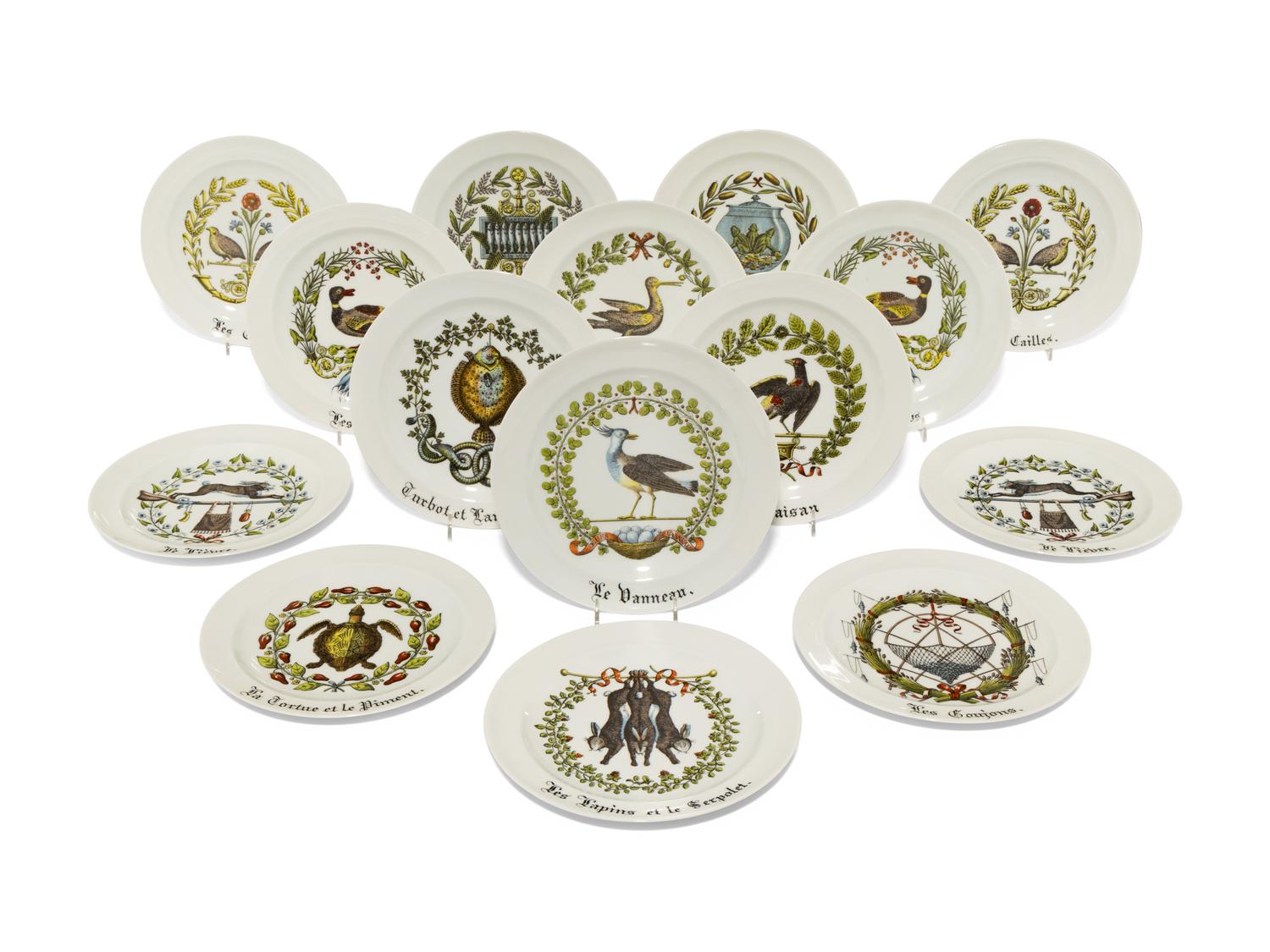 A Set of Fifteen Limoges Porcelain Luncheon Plates