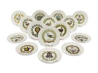 A Set of Fifteen Limoges Porcelain Luncheon Plates