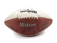 A Walter Payton and Gale Sayers Dual Signed Autograph Football (Beckett Authentication Services)