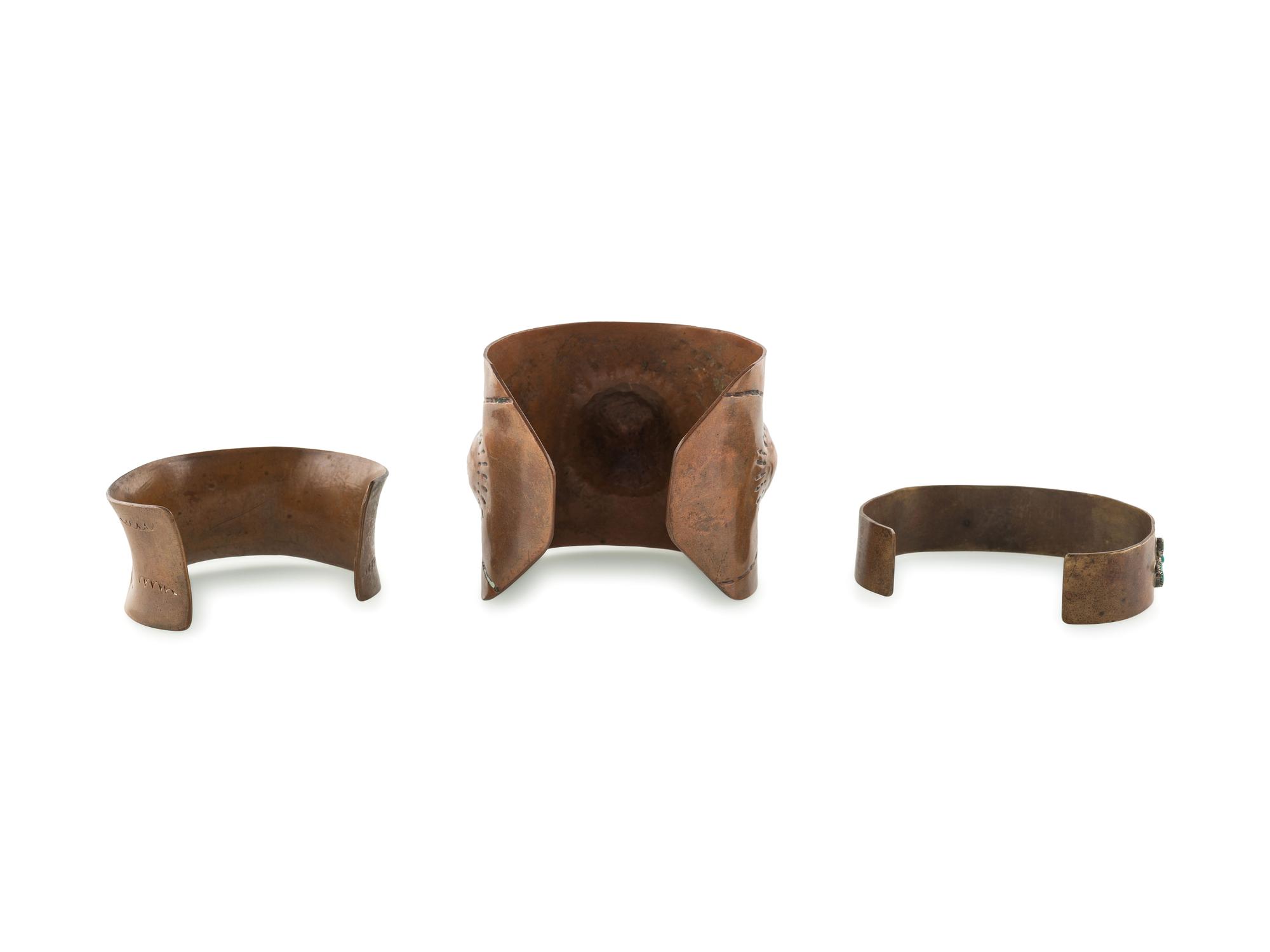 Navajo Copper and Brass Cuff Bracelets
