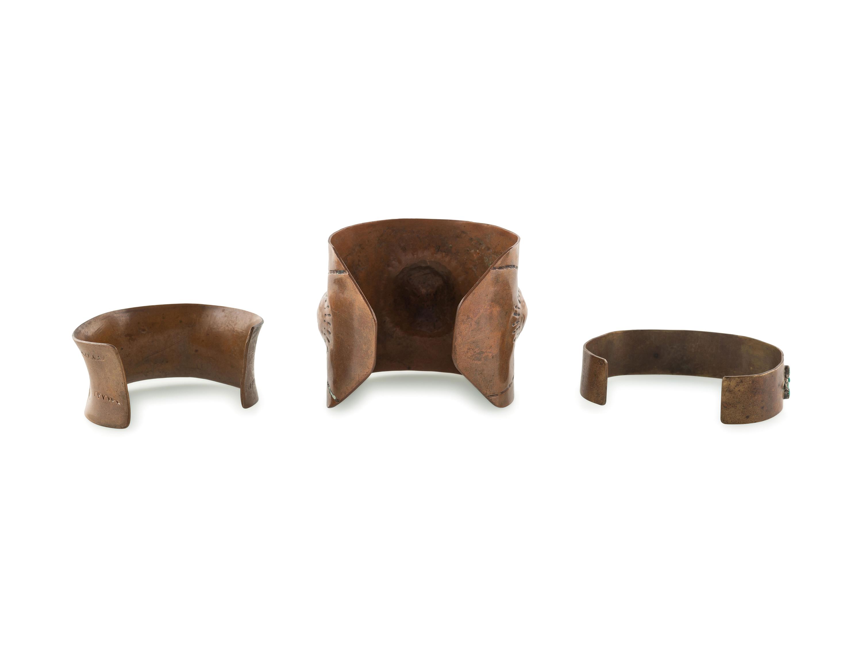 Navajo Copper and Brass Cuff Bracelets