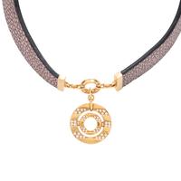 Bulgari, 'Astrale', Yellow Gold, Diamond, and Galuchat Collar Necklace