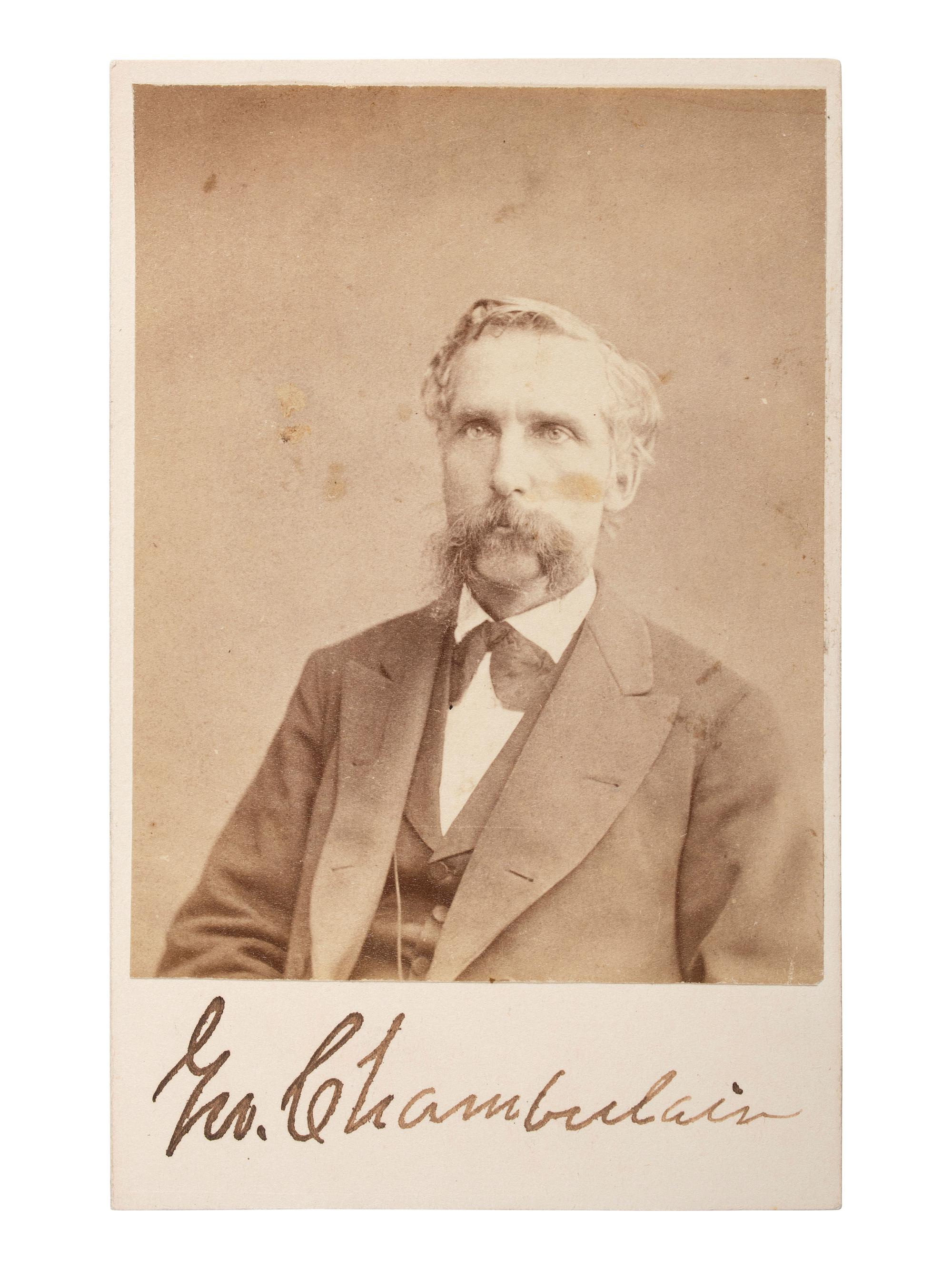 [CIVIL WAR]. [CHAMBERLAIN, Joshua L. (1828-1914)]. PIERCE, Wm., photographer. CDV of Joshua Chamberlain, MOH Gettysburg. Brunswick, ME.