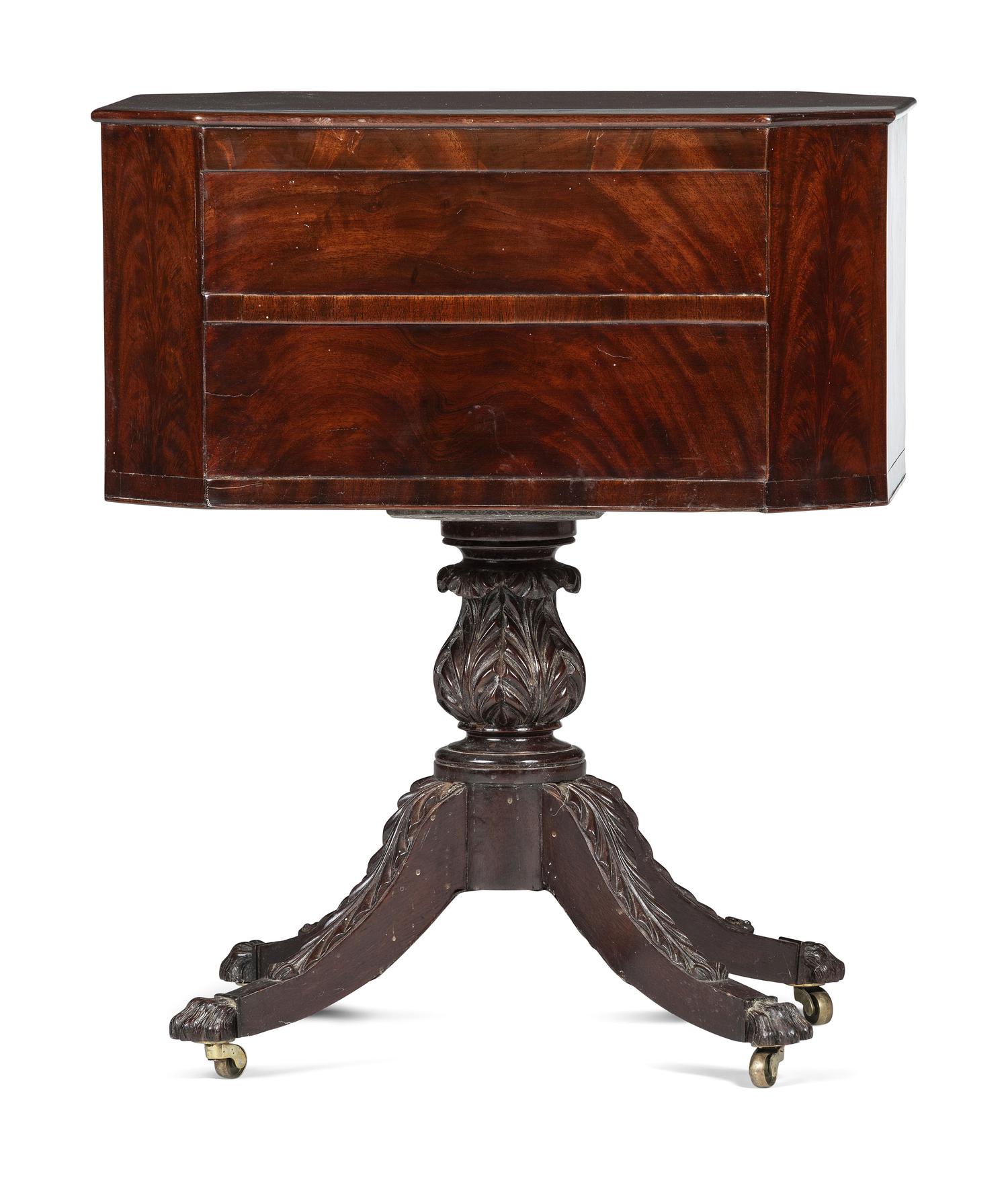 A Classical Figured Mahogany Octagonal-Top Work Table