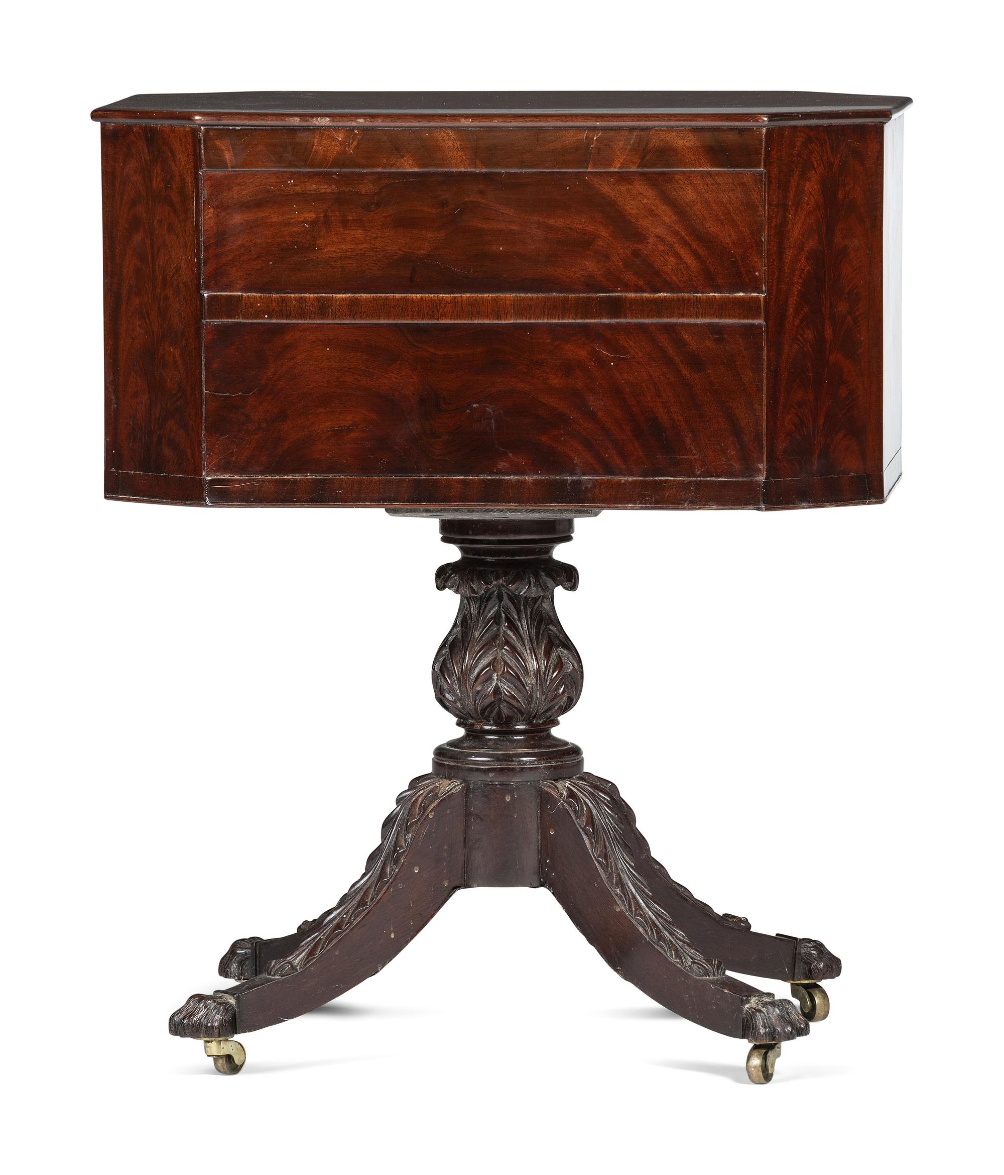 A Classical Figured Mahogany Octagonal-Top Work Table