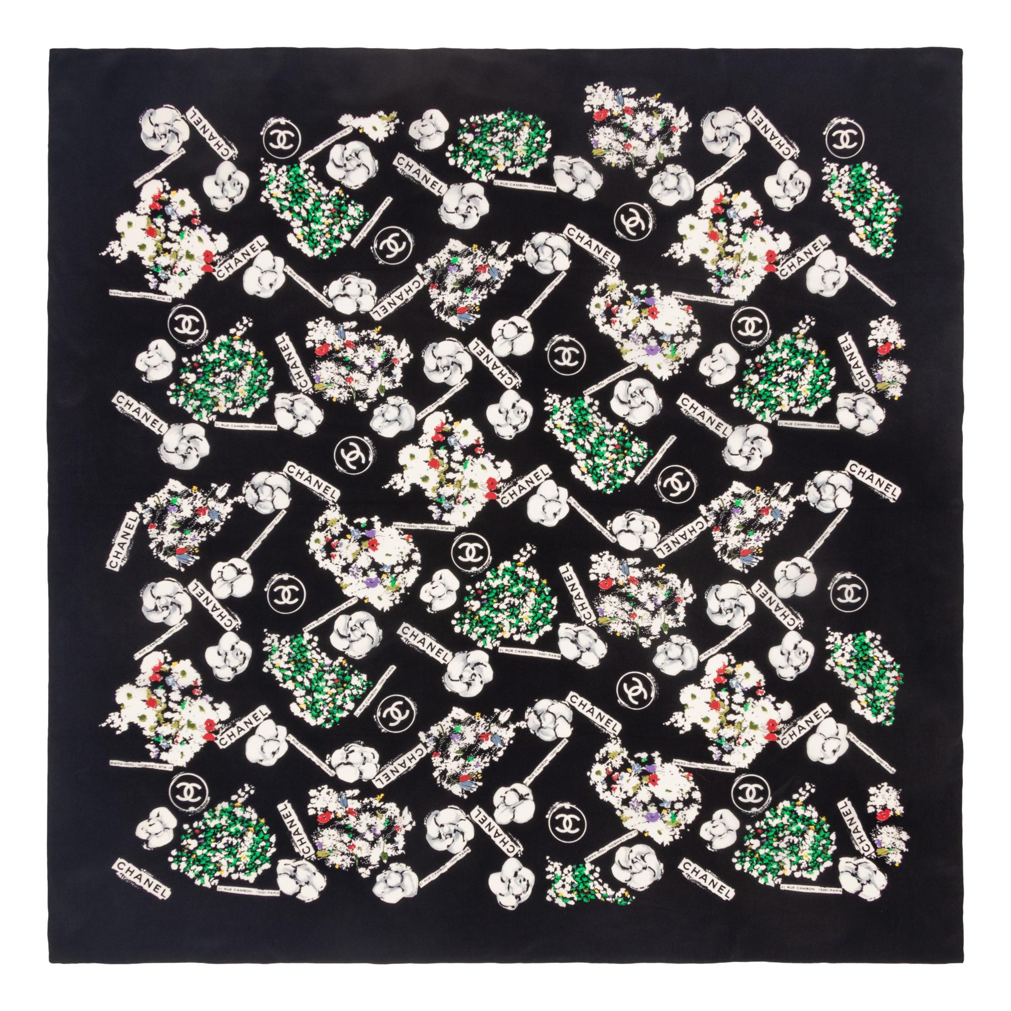 Five Chanel Silk Scarves