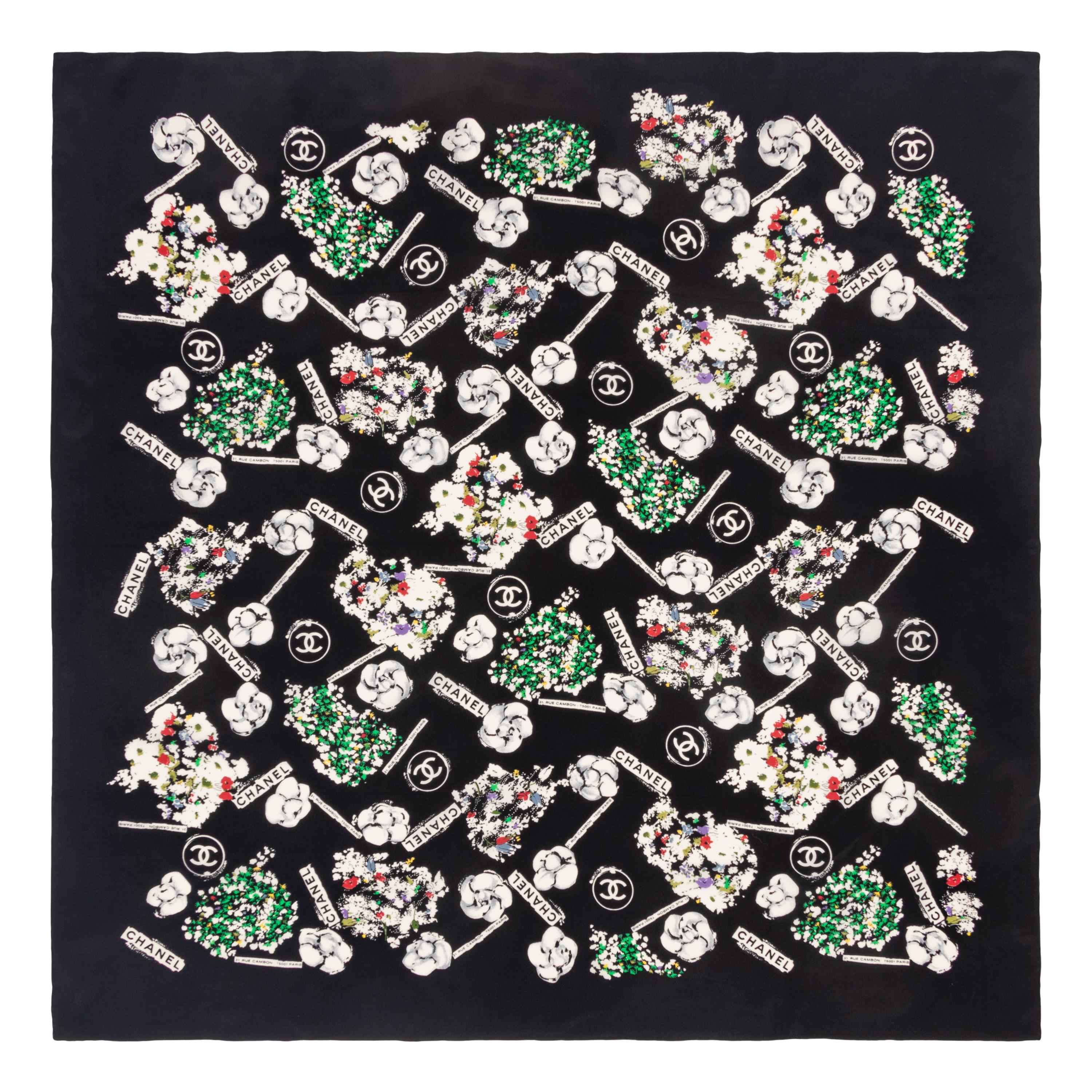 Five Chanel Silk Scarves