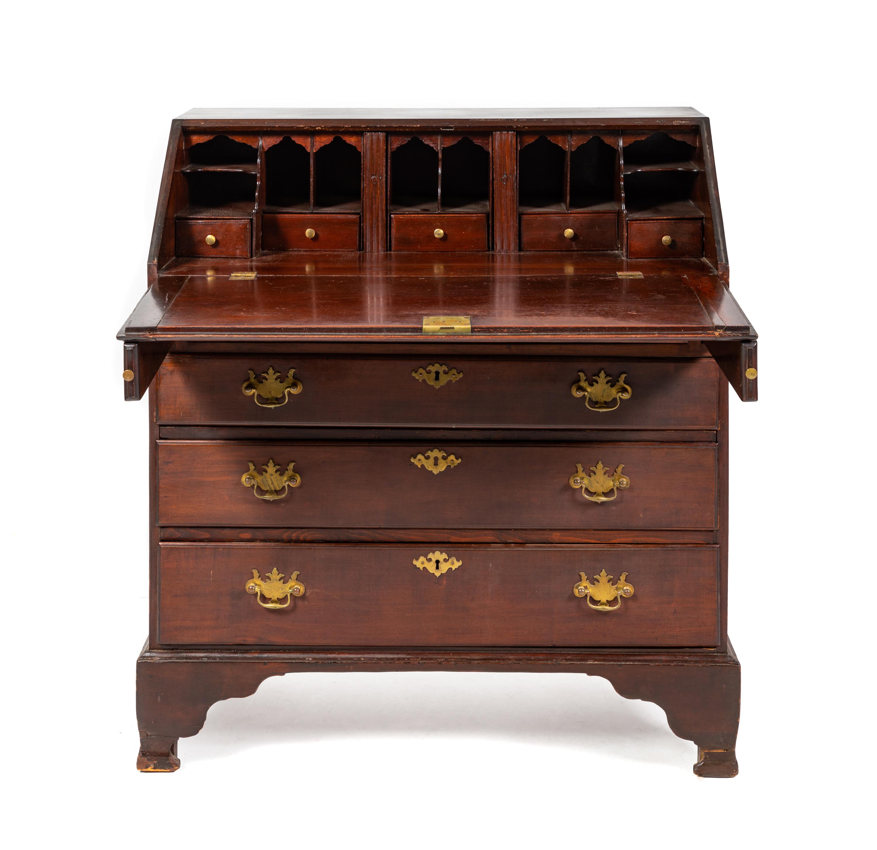 A Federal Cherry Slant-Front Bureau
