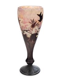 Tall Footed Cameo Vase
