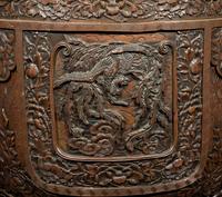 Two Japanese Bronze Planters