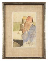 Two Men at a Table , circa 1960-65