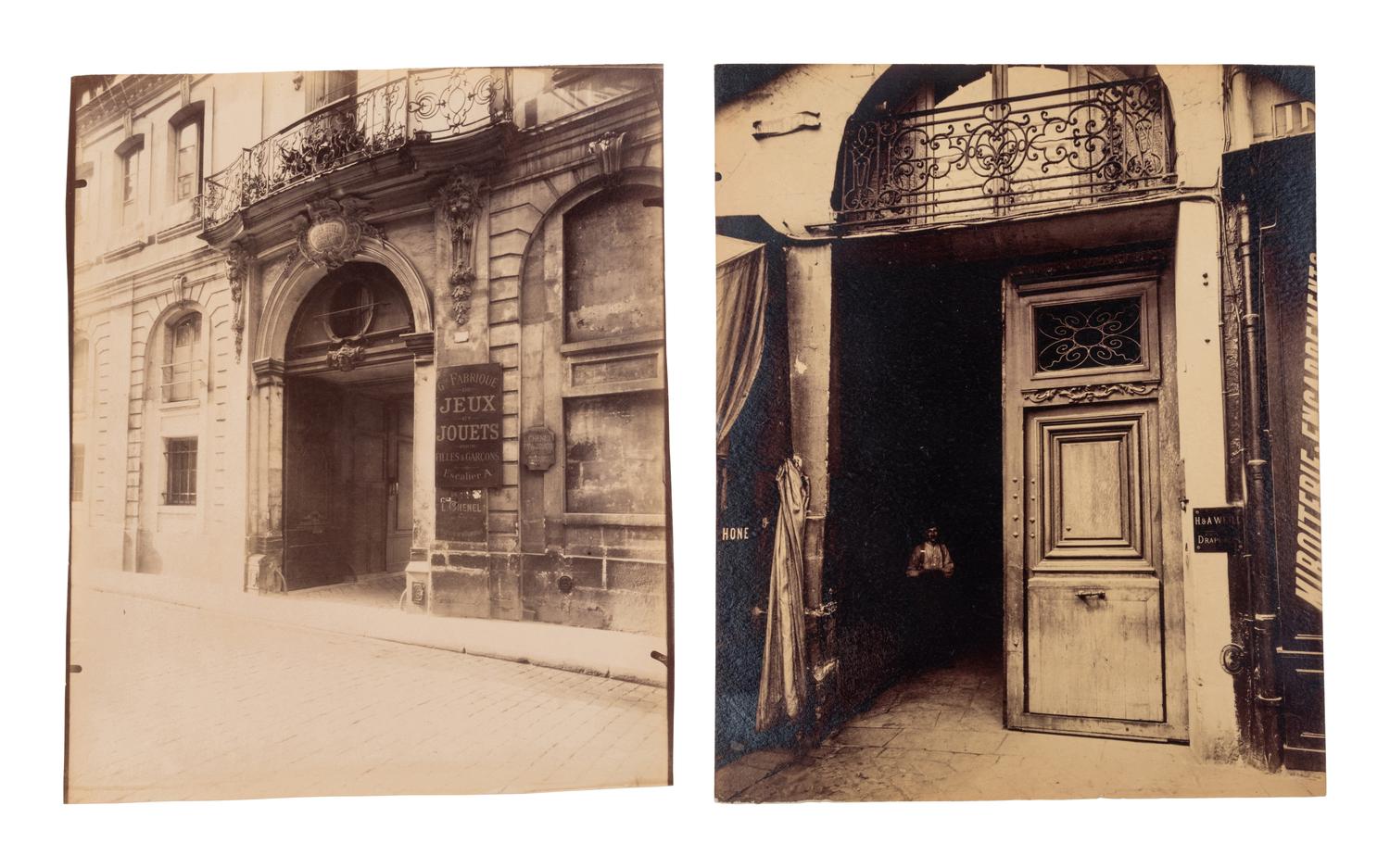 A pair of photographs ( Hôtel d'Allret, rue des Francs-Bourgeois 31 , 1911; Hôtel, places des Victoires 10 , 1913)