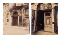 A pair of photographs ( Hôtel d'Allret, rue des Francs-Bourgeois 31 , 1911; Hôtel, places des Victoires 10 , 1913)