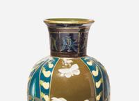 A Pair of Very Fine Wedgwood Pâte-sur-Pâte Vases, UK, 1870s