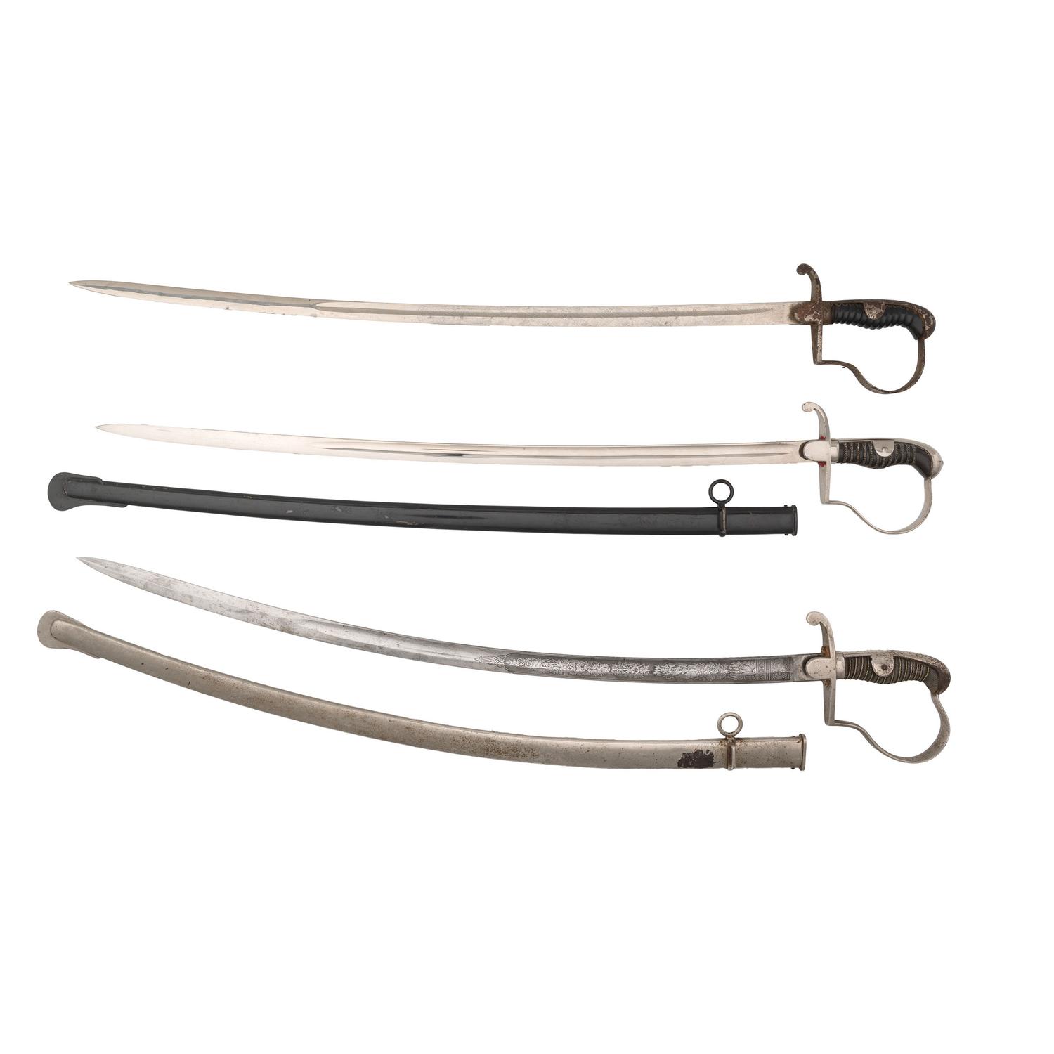 Lot of Three German M1890 Sabers