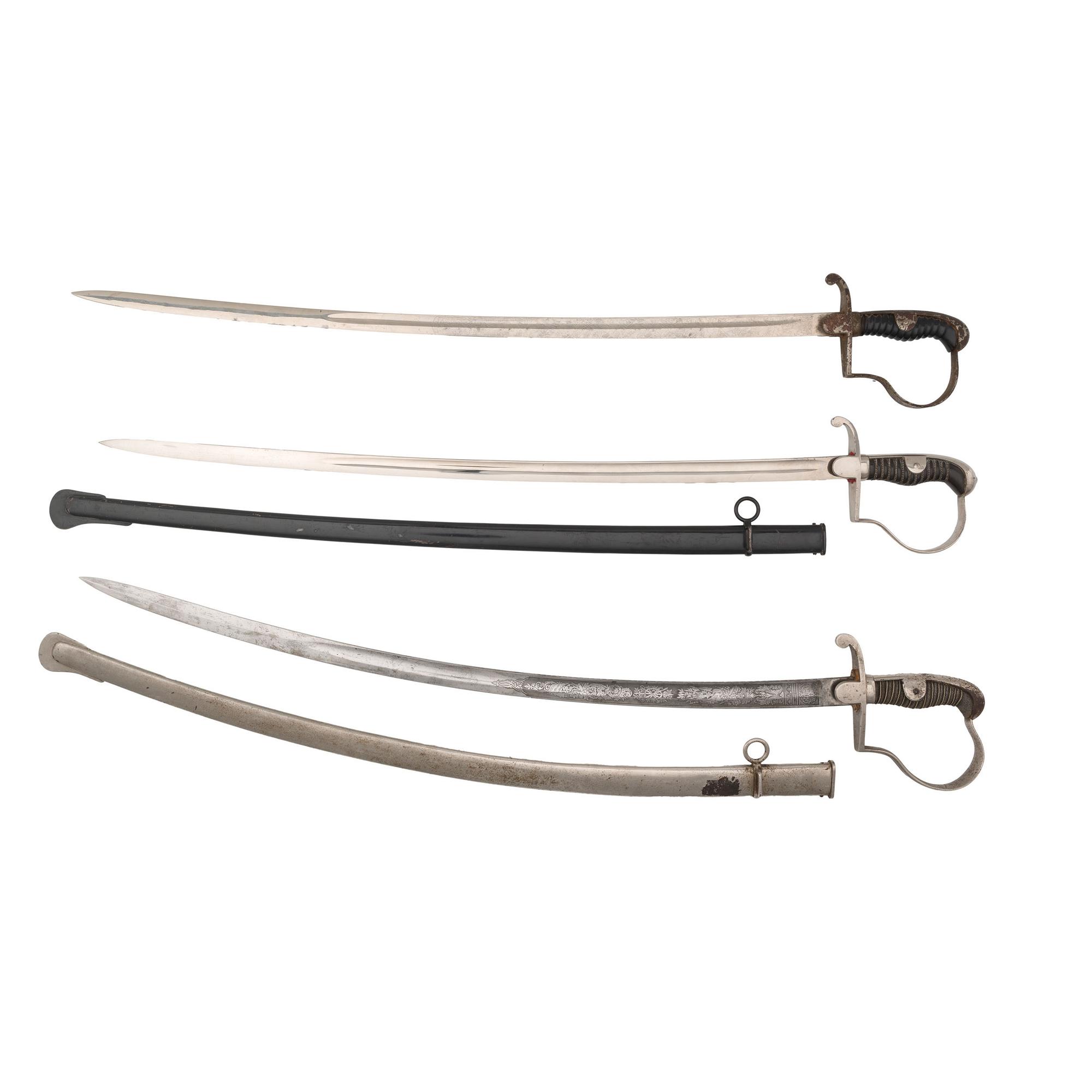Lot of Three German M1890 Sabers