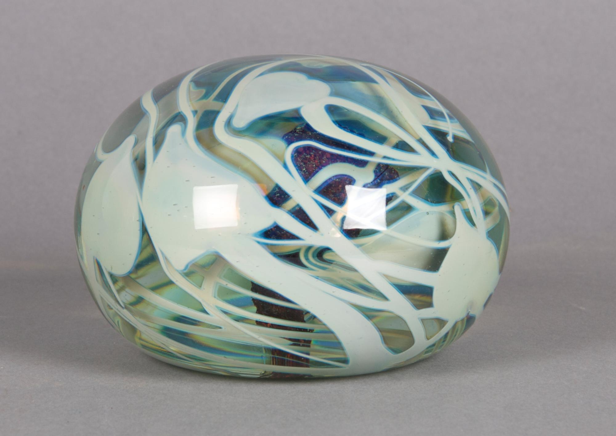 A Charles Lotton Paperweight, Diameter 5 1/2 inches.