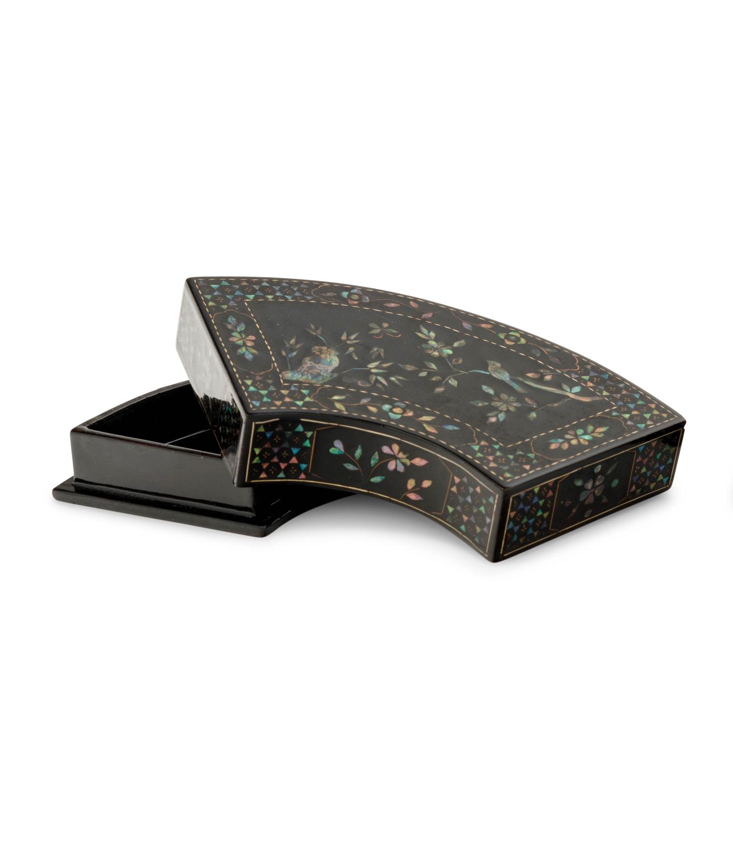 Two Chinese Mother-of-Pearl Inlaid Covered Boxes