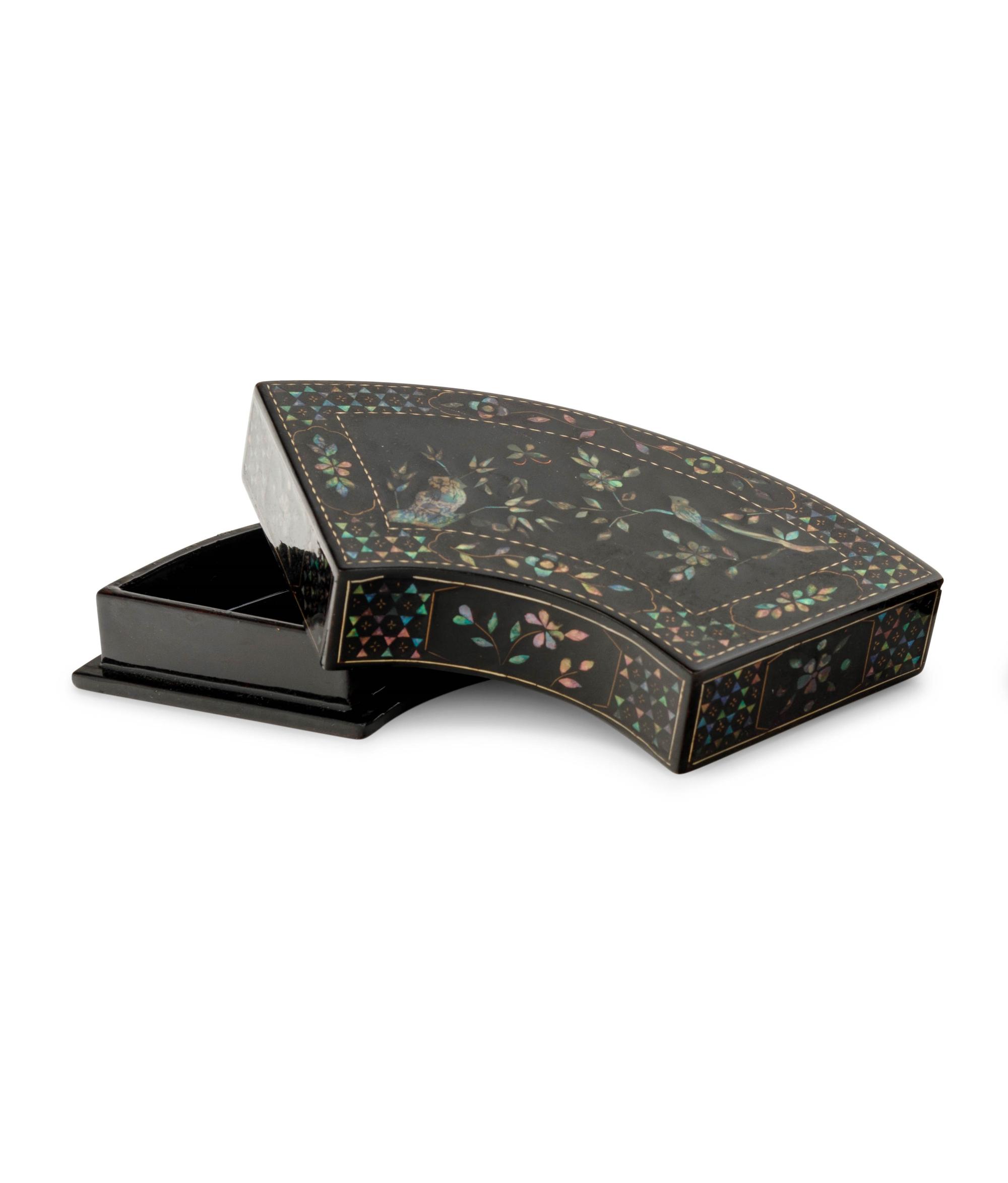 Two Chinese Mother-of-Pearl Inlaid Covered Boxes