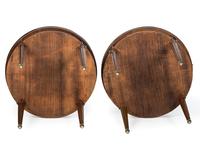 A Pair of Jacques Bodart Louis XVI Style Marble Top Bouillotte Tables