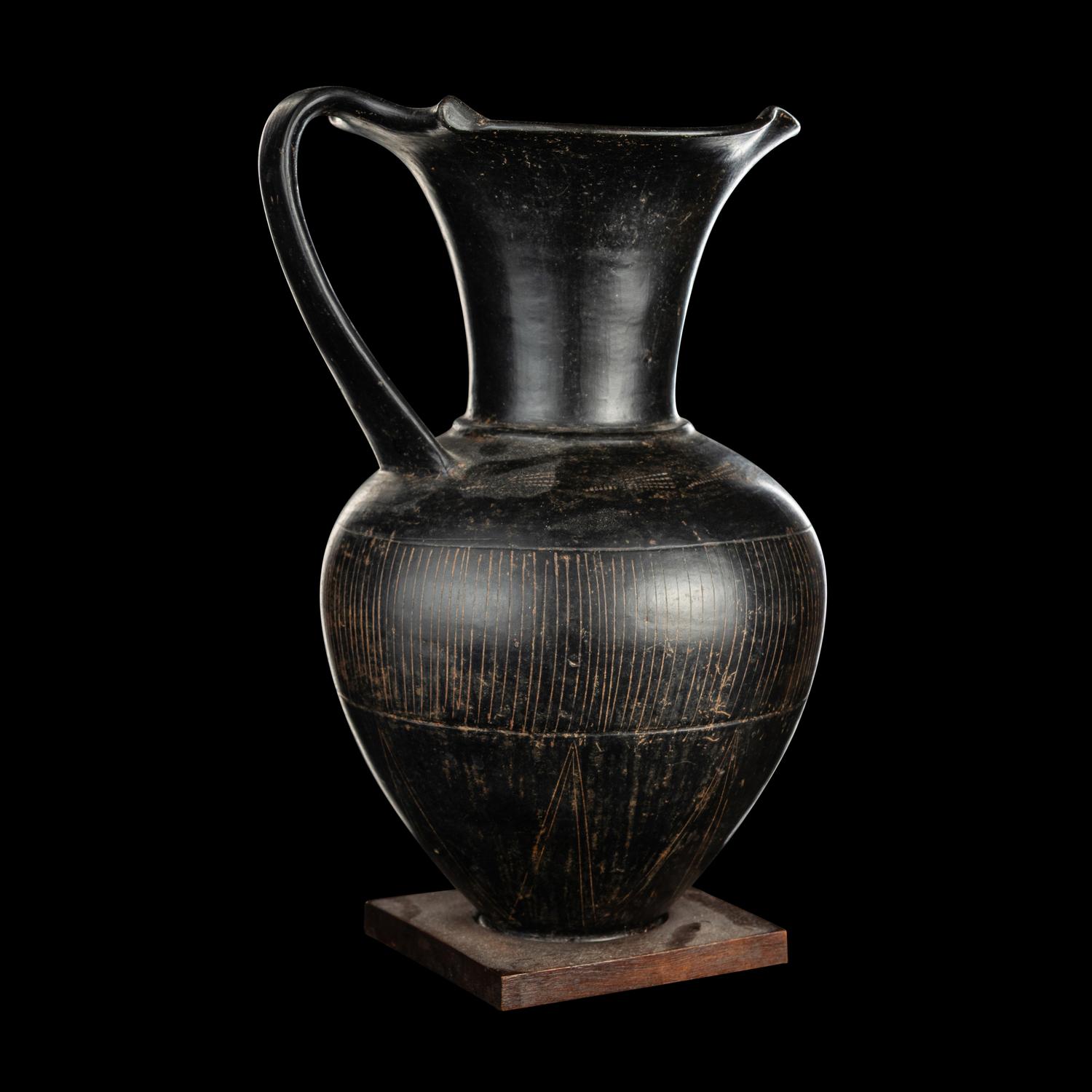 An Etruscan Bucchero Pitcher