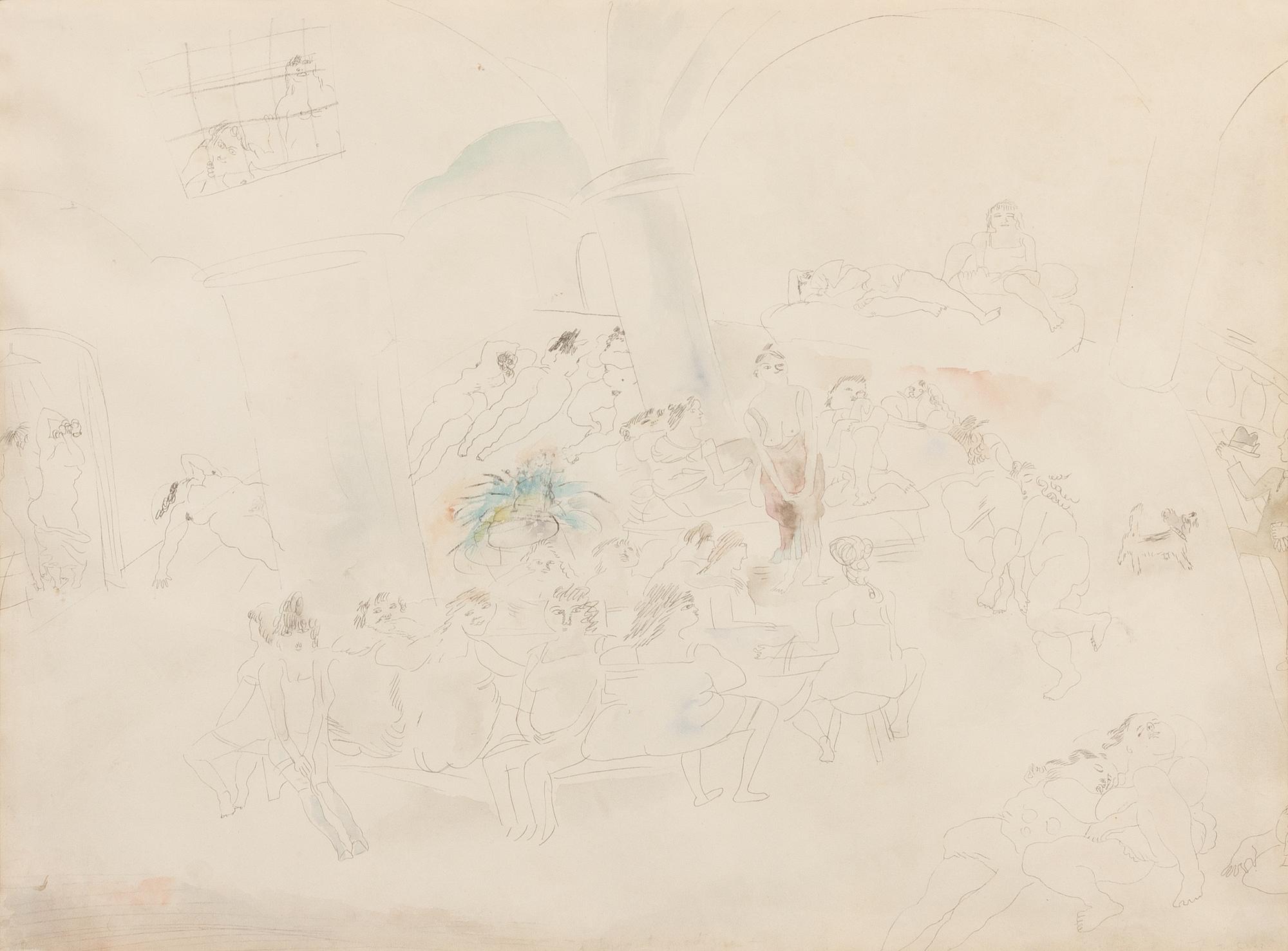 Jules Pascin, (French, 1885-1930), Bather's Scene
