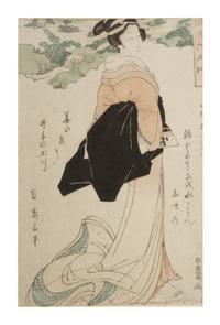 Seven Japanese Woodblock Prints Height of tallest 15 x width 10 inches.