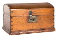 A Collection of Five American Wooden Boxes Height of tallest 11 inches.