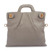 Salvatore Ferragamo Gray Leather Handbag, 2000s