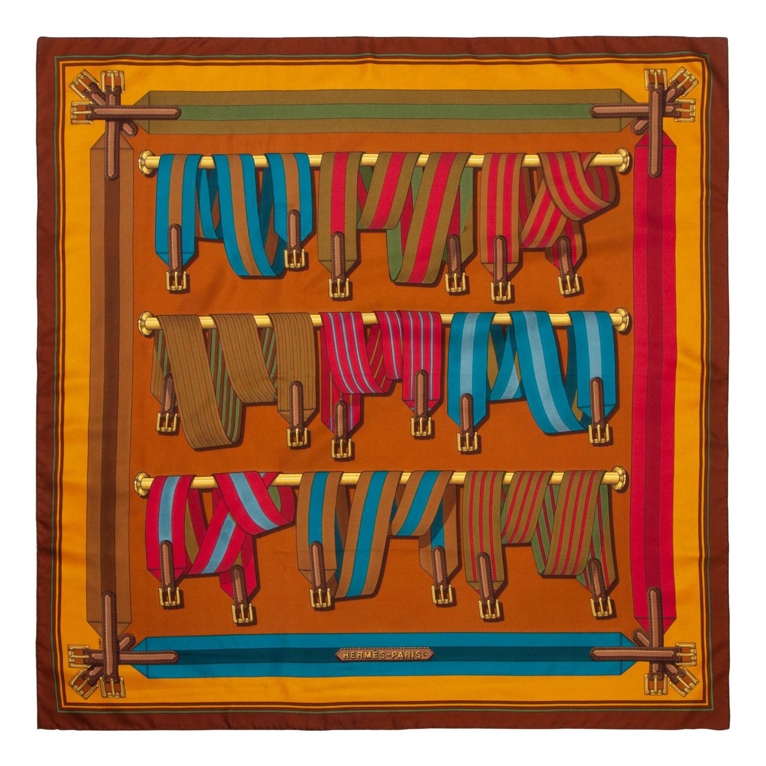 Four Hermès 90cm Cashmere and Silk Scarves