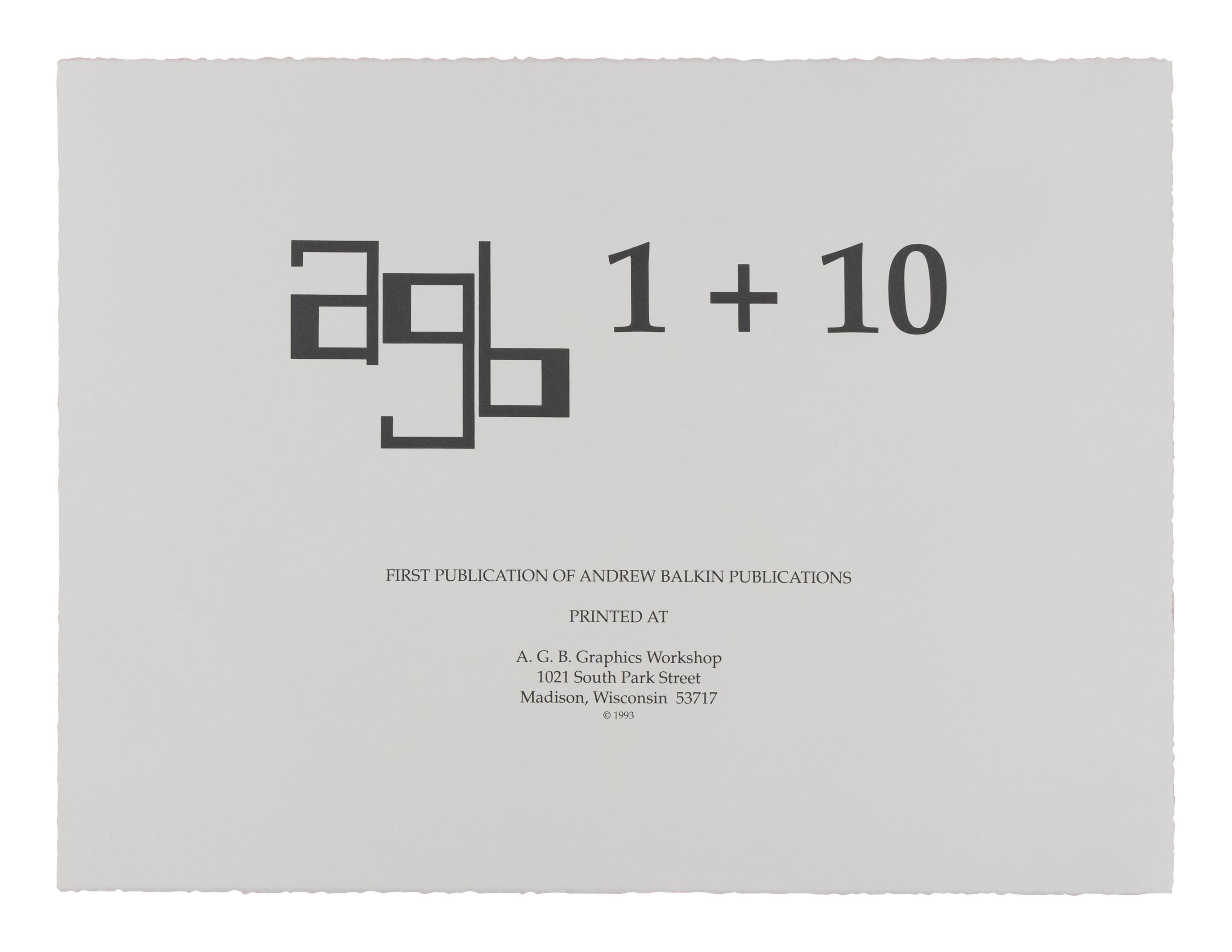 Various Artists (20th century) A.G.B. 1+10 (complete portfolio of 11), 1993