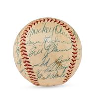 A 1955 Boston Red Sox Team Signed Autograph Baseball