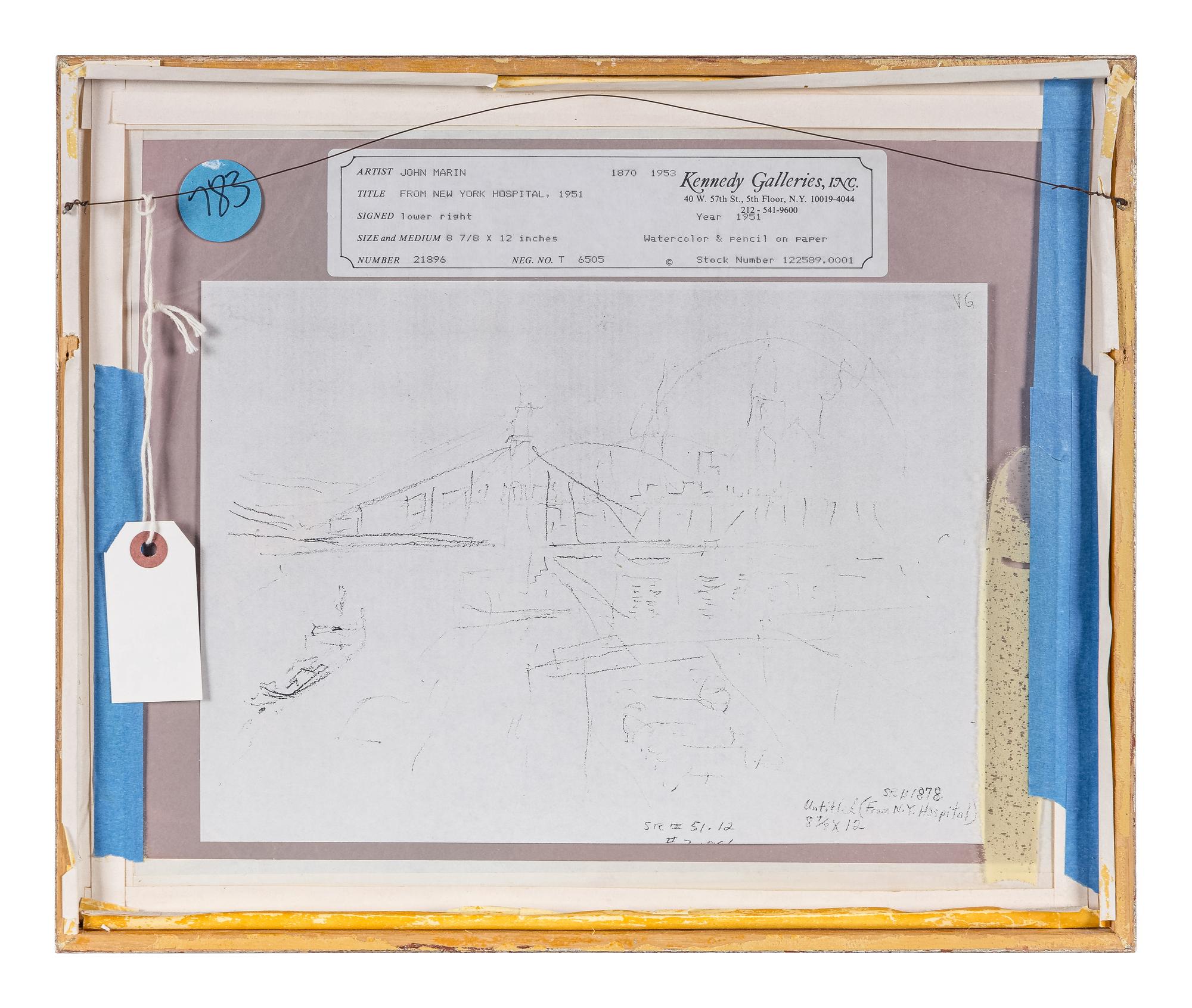 From New York Hospital (a double sided work), 1951