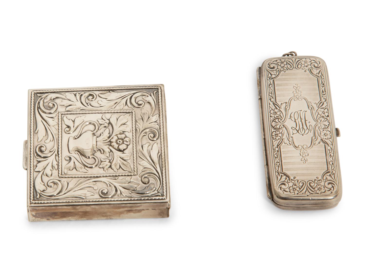 A Group of Silver Card Cases and Coin Purses