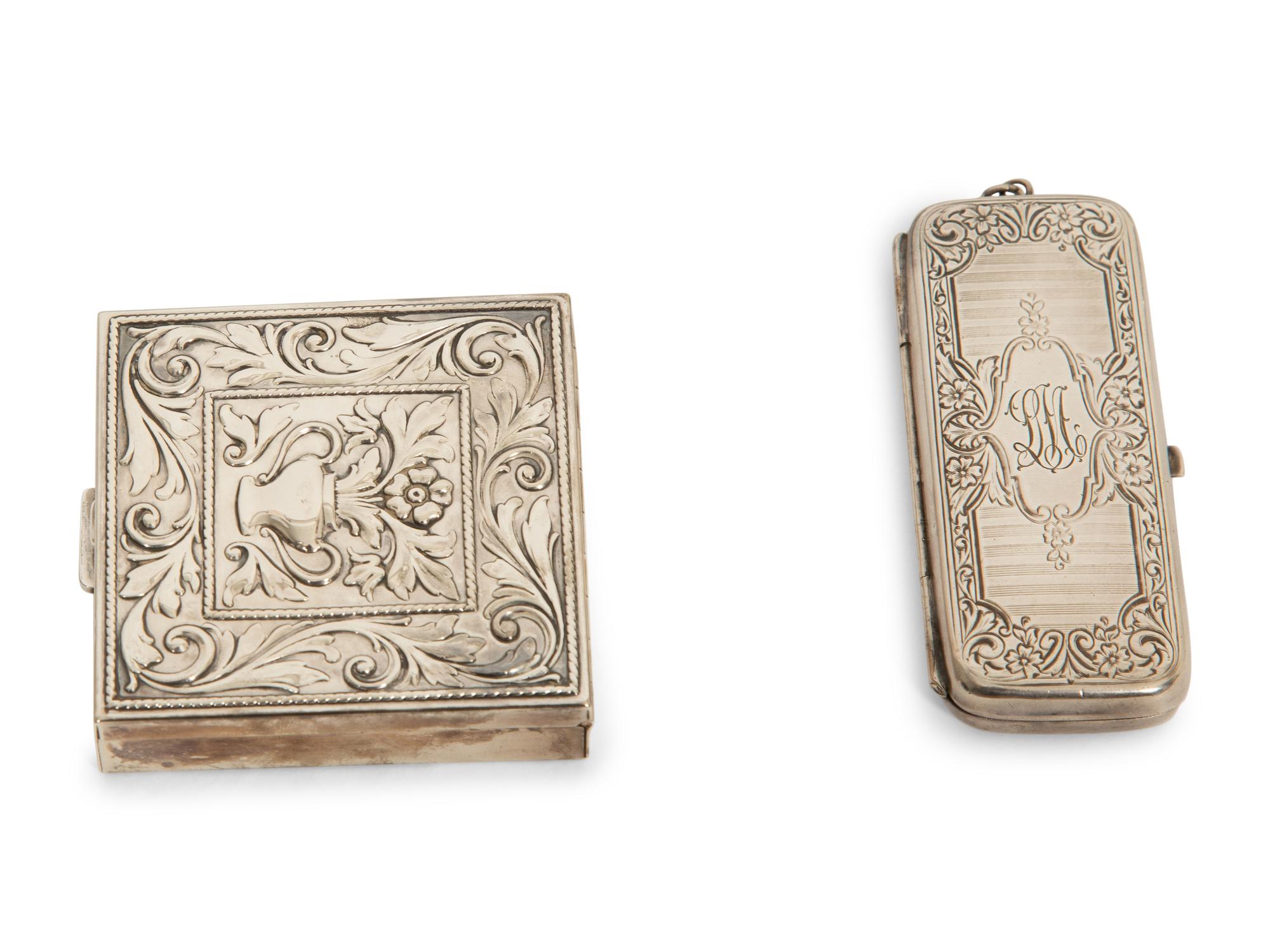 A Group of Silver Card Cases and Coin Purses