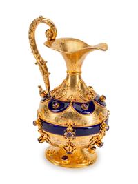 A Continental Jeweled, Enamel and Silvergilt Ewer — LATE 19TH/EARLY 20TH CENTURY