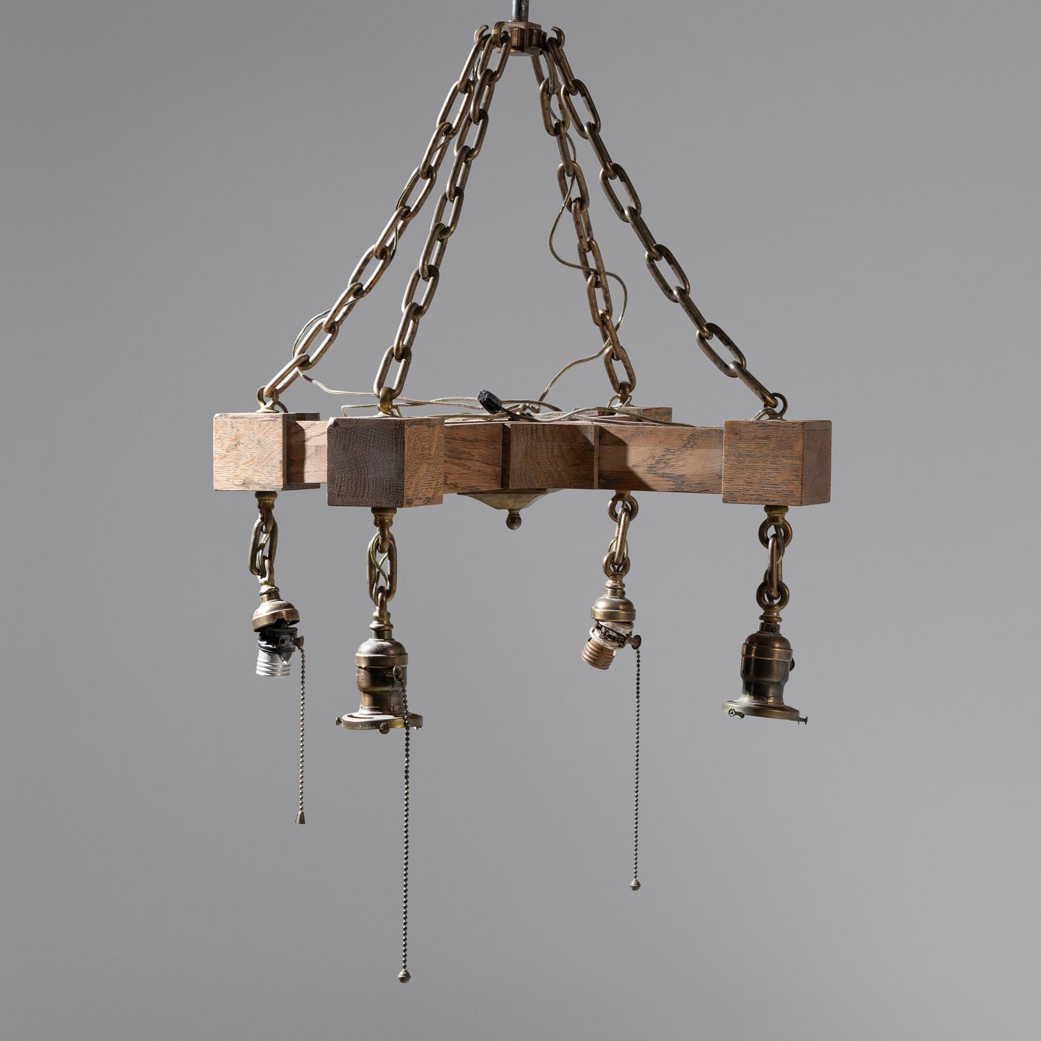 Collection of hanging light fixtures, three