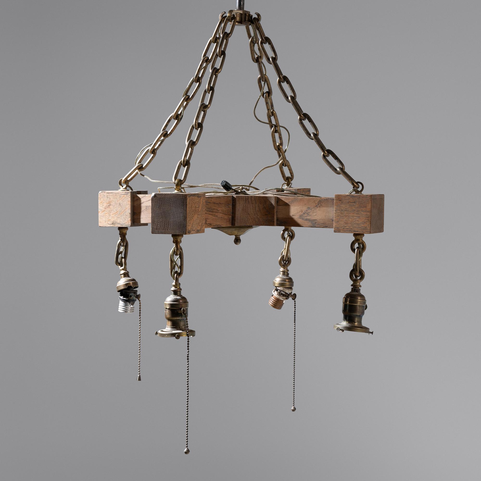 Collection of hanging light fixtures, three