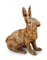 A Cast Iron Rabbit-Form Doorstop
