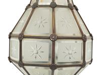 A Bronze and Glass Wall Sconce