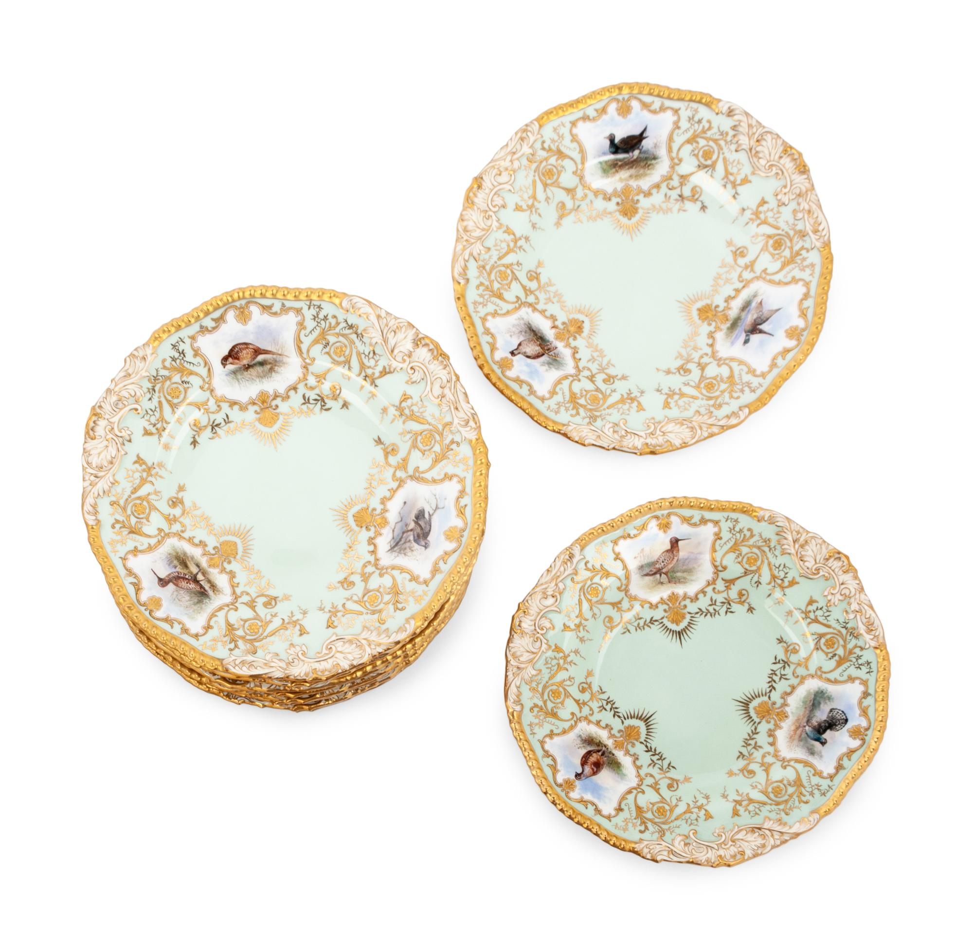 A Set of Twelve Coalport Porcelain Plates
